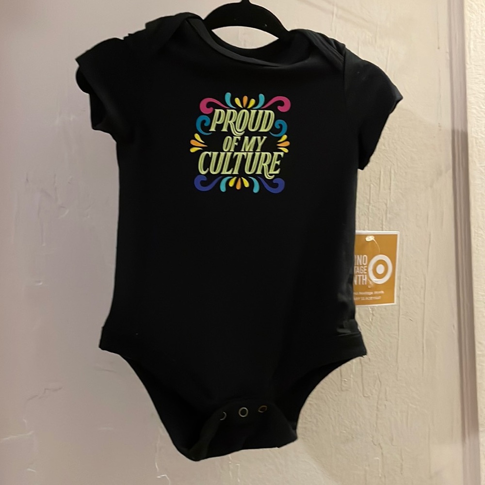 “Proud of My Culture “ Onesie- Size 0 - 3 months Black